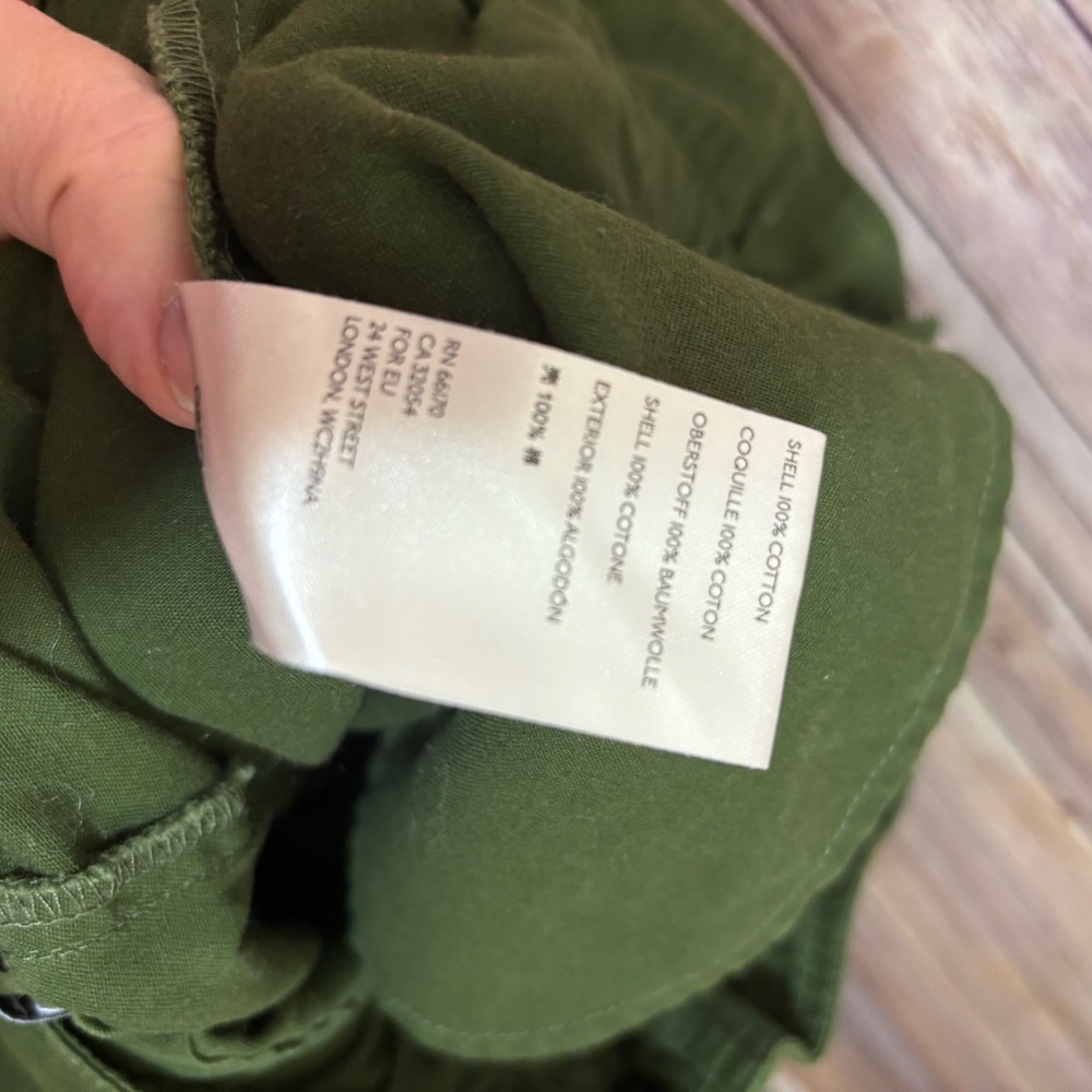 Urban Outfitters army green straight leg paper bag pants Size Small H3 - Picture 6 of 8